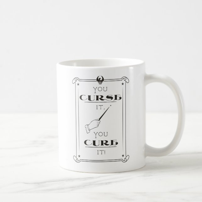 Caneca De Café Amaldiçoa-O, Curá-Lo (Direita)