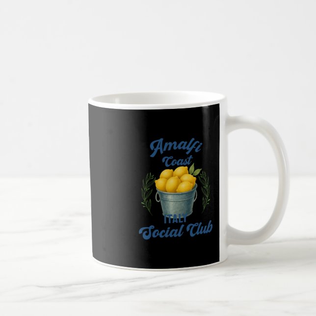 Caneca De Café Amalfi Coast Social Club Italy Souvenir Lemon Vaca (Direita)