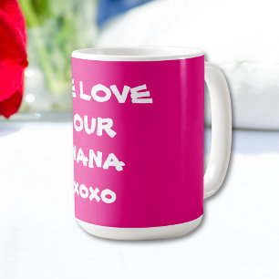 Caneca De Café AMAMOS NOSSA NANA Bonito Pink Super Fofo
