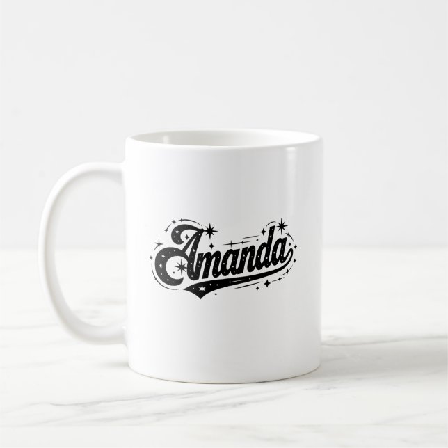 Caneca De Café Amanda nome primeiro último família (Esquerda)