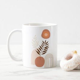Caneca De Café Amanhecer Botânico Moderno | Vibrações Positivas