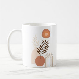 Caneca De Café Amanhecer Botânico Moderno | Vibrações Positivas 