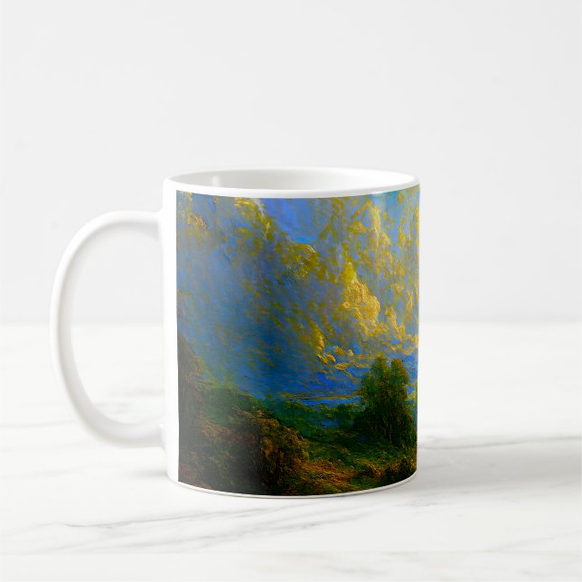 Caneca De Café Amanhecer Impressionista Suave (Esquerda)
