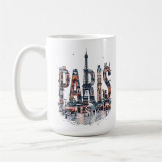 Caneca De Café amante da cidade de Paris camiseta cor completa | 