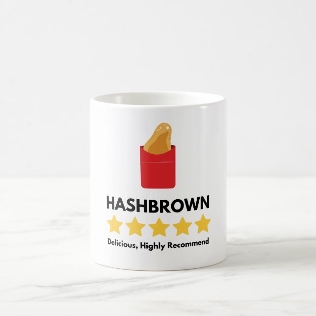 Caneca De Café amante da comida rápida marrom-hash (Centro)