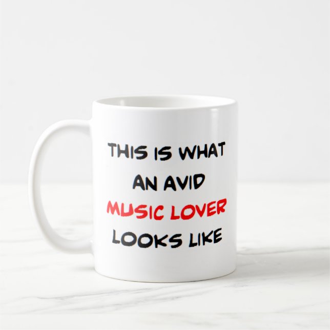 Caneca De Café amante da música, ávido (Esquerda)