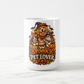 Caneca De Café Amante de Animais de Estimação Assustador, Hallowe