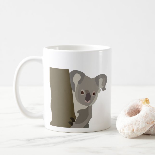 Caneca De Café Amante de Animais Urso Koala (Com Donut)