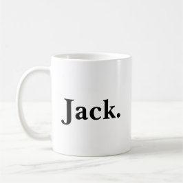 Caneca De Café Amante de bourbon preto e branco