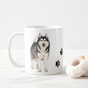 Caneca De Café Amante de Cachorro Fofo Siberian Husky