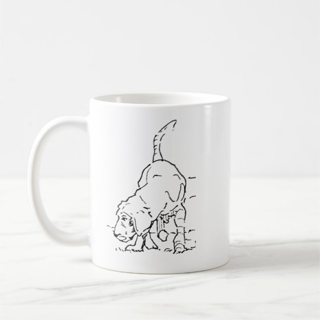 Caneca de Café Amante de Cachorro, Ilustração de B (Esquerda)