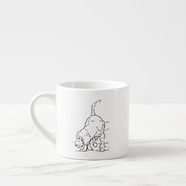 Caneca de Café Amante de Cachorro, Ilustração de B (Esquerda)