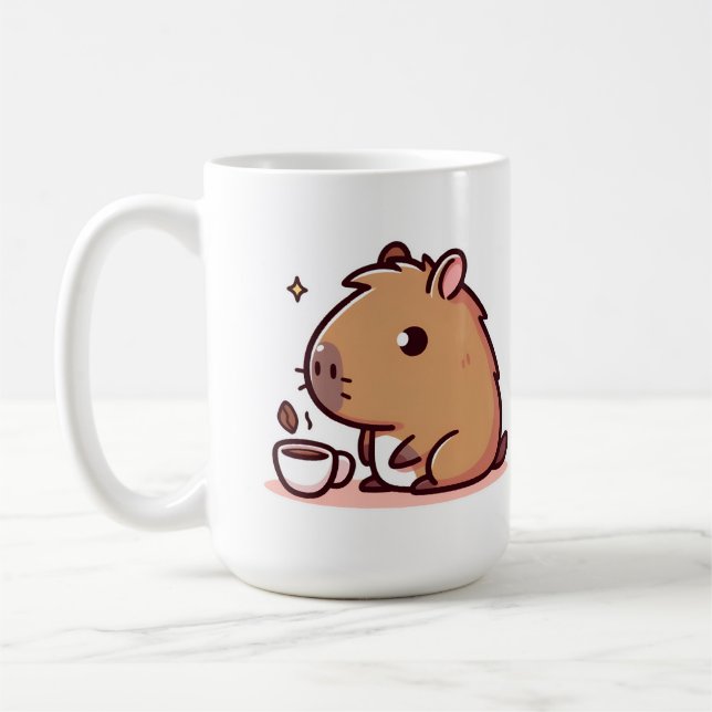 Caneca De Café Amante de café Capybara (Esquerda)
