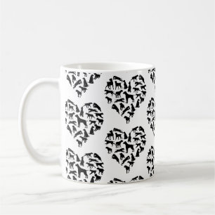 Caneca de Café Amante de Coração de Filhote de Lab