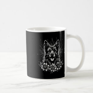 Caneca De Café Amante de Estilo de Tatuagem Pastor Alemão Cão Ret