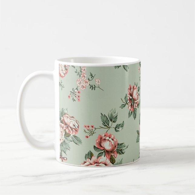 Caneca De Café Amante de flores multi-motif ornamento Sintomas (Esquerda)