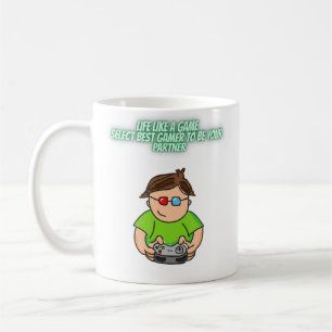 Caneca De Café Amante de Gamer do Seu Parceiro Eu Amo Meu Gamer