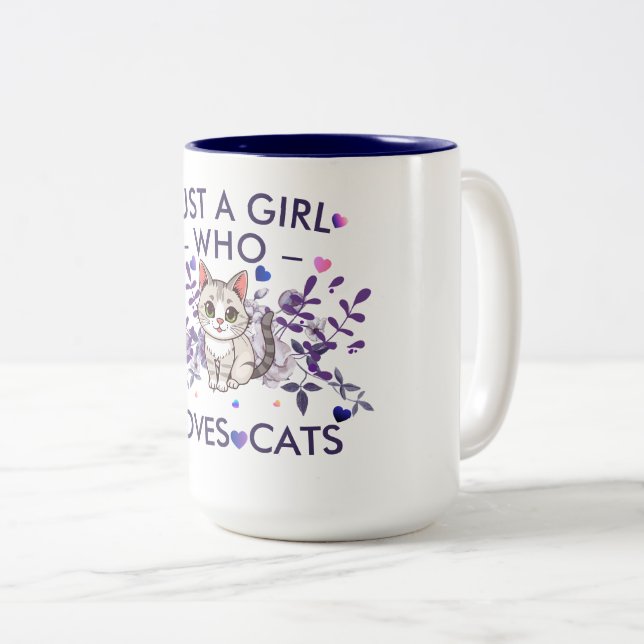 caneca de café amante de gato, canecas crie seu pr (Frente Esquerda)