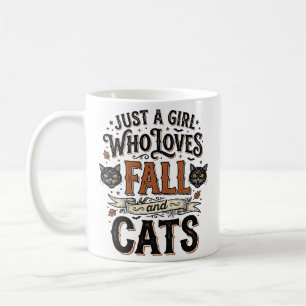 Caneca De Café Amante de Gato de Outono Camisa Vintage de Hallowe