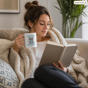 Caneca De Café Amante de Gatos e Livros da Turma do Livro