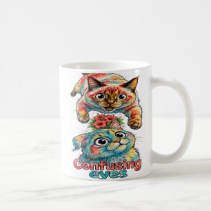 Caneca De Café Amante de Gatos Gato Engraçado Siamês & Charme Cha