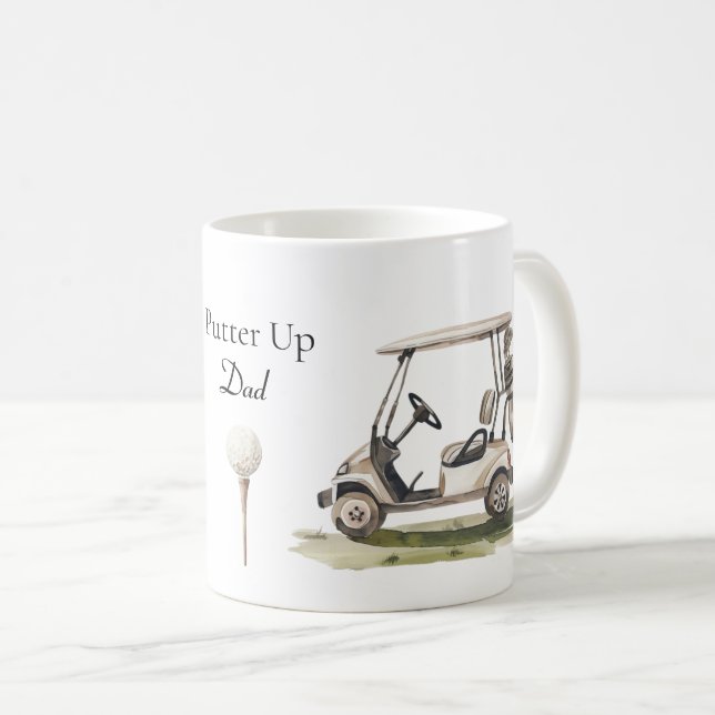 Caneca De Café Amante de Golfe Putter Up (Frente Esquerda)