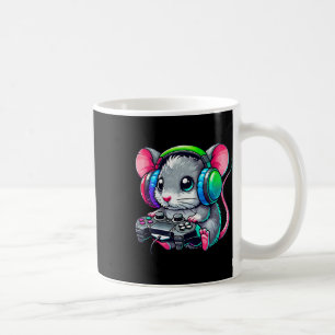 Caneca De Café Amante de jogos de vídeo de rato engraçado jogador