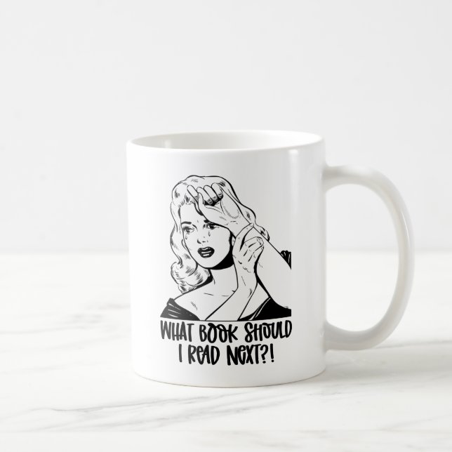 Caneca De Café Amante de Leitura Dramática Retro Meme (Direita)