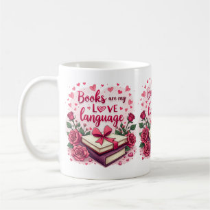 Caneca De Café Amante de Livros Dia dos Namorados Leitura Estétic