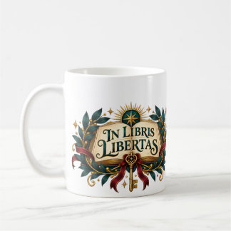 Caneca De Café Amante de Livros Literários In Libris Libertas