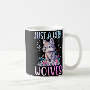 Caneca De Café Amante de Lobos Apenas Uma Garota Que Ama Lobos An