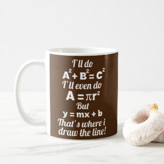 Caneca De Café Amante de Matemática é onde eu Desenhar a linha En