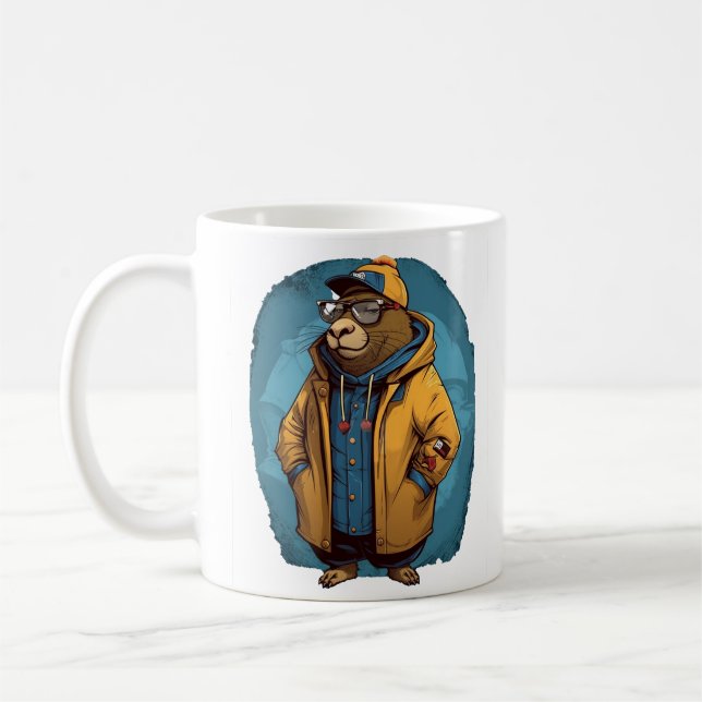 Caneca De Café Amante de os animais Capybara Gift (Esquerda)