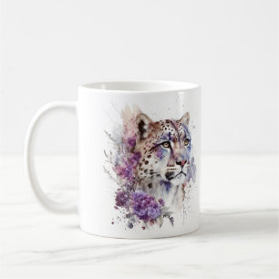 Caneca De Café Amante de os animais de sublimação do leopardo da