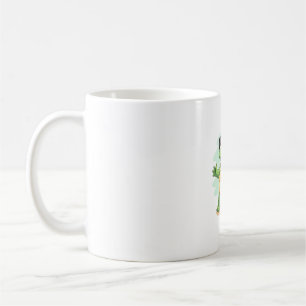 Caneca De Café Amante de os animais De Tartaruga Do Mar Dabbing S