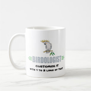 Caneca De Café Amante de Pássaros Humorístico Cacatua