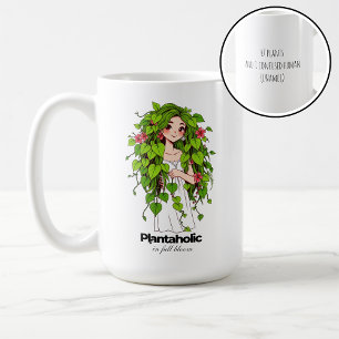Caneca De Café Amante de Plantas Divertido Plantahólico Personali