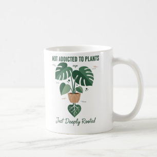 Caneca De Café Amante de Plantas Engraçado “Não Estou Viciado em 