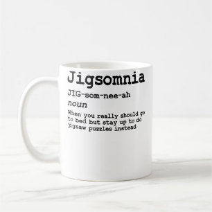 Caneca De Café Amante de Quebra-Cabeça Engraçado - Definição de J