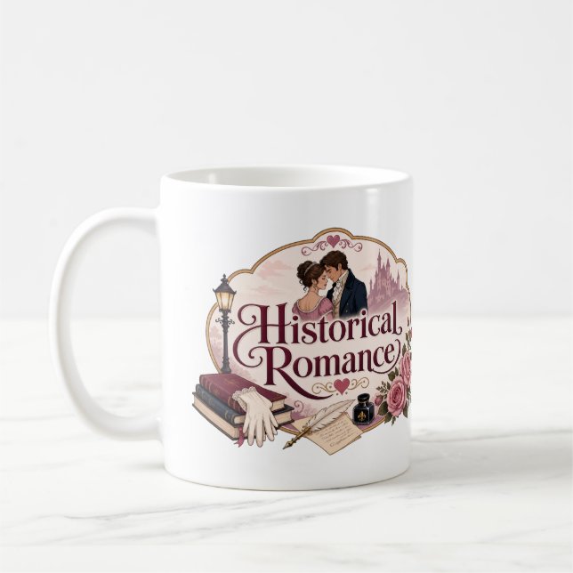 Caneca De Café Amante de Romance Histórico (Esquerda)