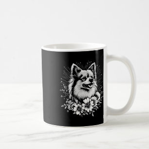 Caneca De Café Amante de Tatuagem Keeshond Retro Cachorro _1