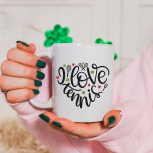 Caneca De Café Amante de Tênis Eu Amo Tênis Coração