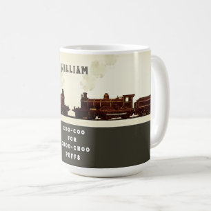 Caneca De Café Amante de Trem Personalizado