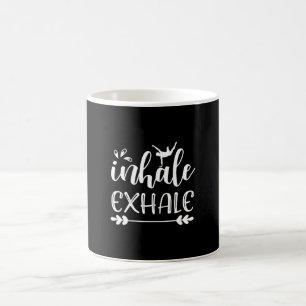 Caneca De Café Amante de Yoga Inalar Para Exalar