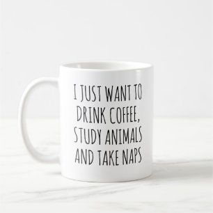 Caneca De Café Amante De Zoologia Engraçada, Animais De Estudo E 