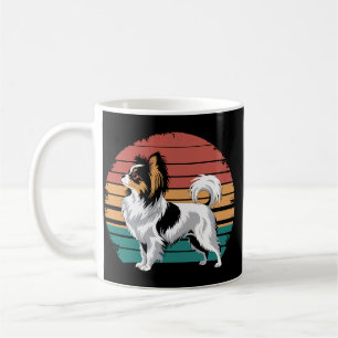 Caneca De Café Amante do Cão Papillon Vintage Retro Animal Papill