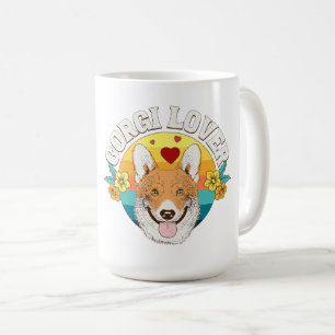 Caneca De Café AMANTE DO CORGI arco-íris