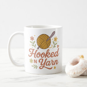 Caneca De Café Amante do Fio de Crochê Fofo Design para Artesanat