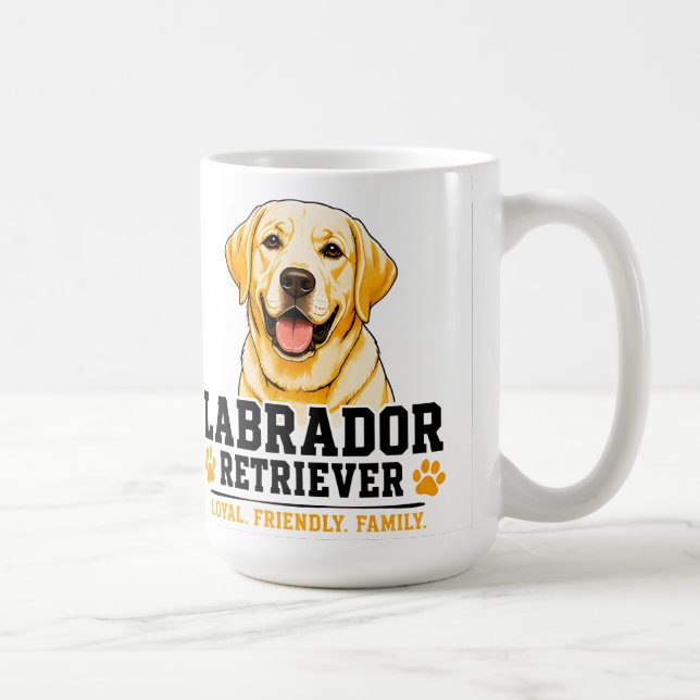 Caneca De Café 🐾 Amante do Labrador Retriever 🐾 (Direita)