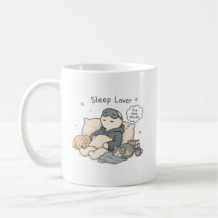 Caneca De Café Amante do Sono Mais Cinco Minutos Meme Engraçado d